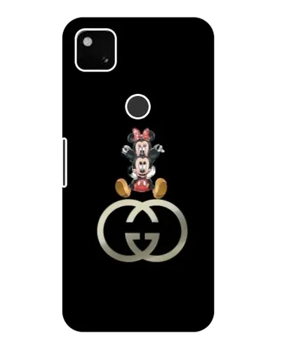 Чехол для Google Pixel 4a с картинкой «Минни Маус на лого»