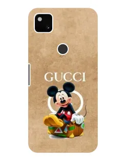 Чехол для Google Pixel 4a с картинкой «Микки Маус Gucci — крафт»