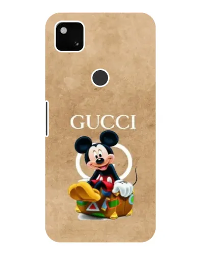 Чехол для Google Pixel 4a с картинкой «Микки Маус Gucci — крафт»