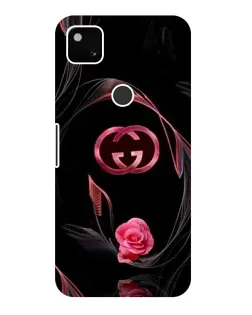 Чехол для Google Pixel 4a с картинкой «Gucci — неоновая роза»
