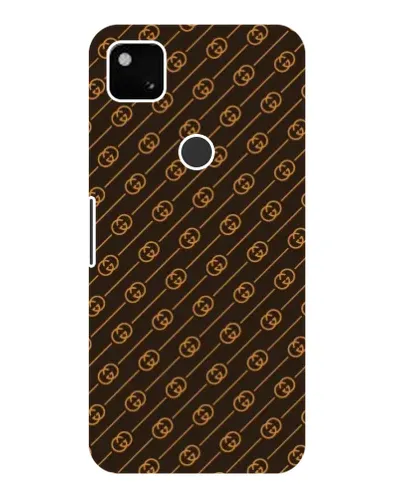 Чехол для Google Pixel 4a с картинкой «Gucci — золотые диагонали»