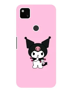 Чехол для Google Pixel 4a с картинкой «Kuromi — розовая нежность»