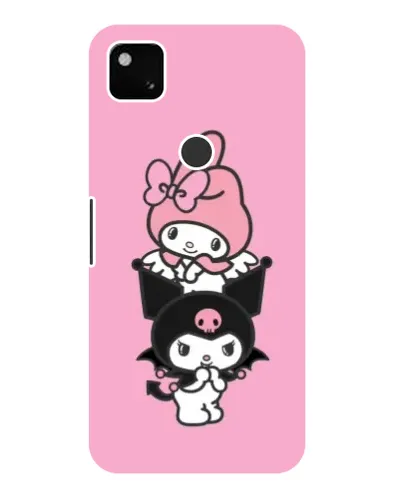 Чехол для Google Pixel 4a с картинкой «My Melody и Kuromi»