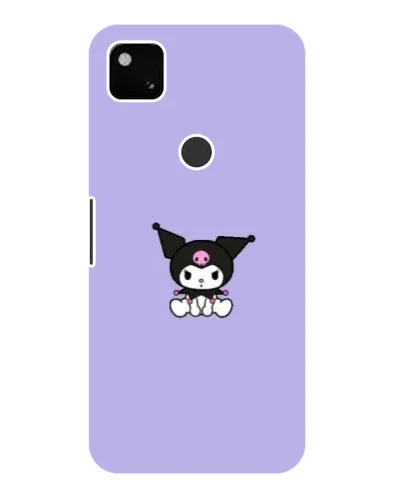 Чехол для Google Pixel 4a с картинкой «Kuromi — фиолетовый минимализм»
