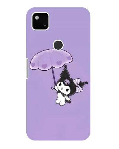 Чехол для Google Pixel 4a с картинкой «Kuromi с зонтиком»