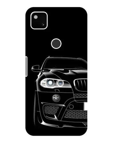 Чехол для Google Pixel 4a с картинкой «Темный силуэт BMW»