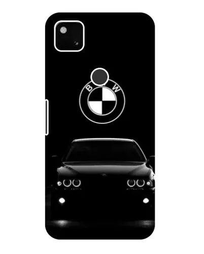 Чехол для Google Pixel 4a с картинкой «BMW — взгляд из темноты»