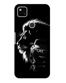 Чехол для Google Pixel 4a с картинкой «BMW и лев»