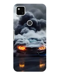 Чехол для Google Pixel 4a с картинкой «BMW в дыму»