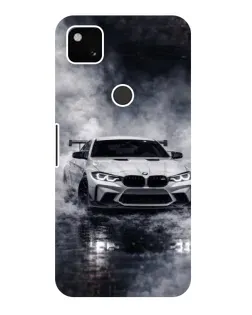 Чехол для Google Pixel 4a с картинкой «BMW сквозь туман»