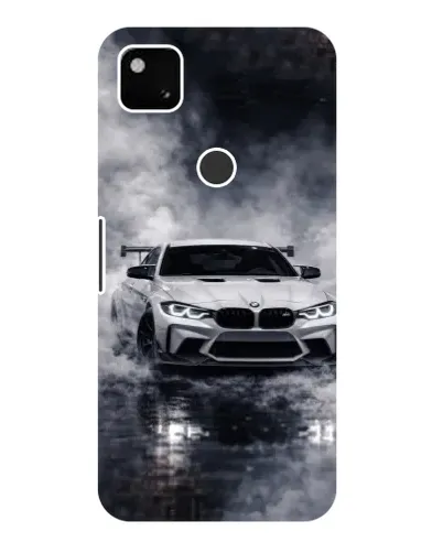 Чехол для Google Pixel 4a с картинкой «BMW сквозь туман»