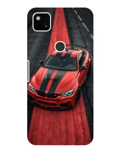 Чехол для Google Pixel 4a с картинкой «BMW на красной дорожке»