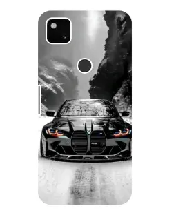 Чехол для Google Pixel 4a с картинкой «BMW — акварельный дрифт»