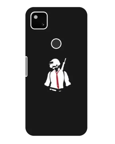 Чехол для Google Pixel 4a с картинкой «PUBG — силуэт воина»