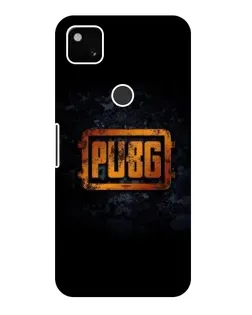 Чехол для Google Pixel 4a с картинкой «PUBG — золотой логотип»