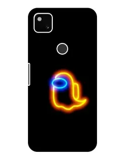 Чехол для Google Pixel 4a с картинкой «Among Us неоновое сияние»