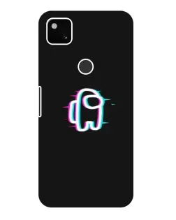 Чехол для Google Pixel 4a с картинкой «Among Us неон»