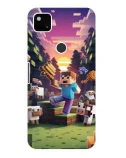 Чехол для Google Pixel 4a с картинкой «Стив на ферме»