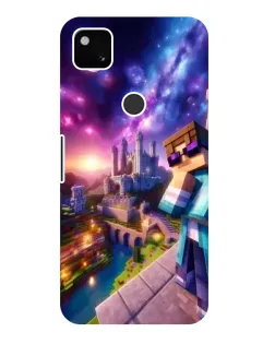 Чехол для Google Pixel 4a с картинкой «Стив и космос»