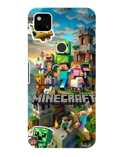 Чехол для Google Pixel 4a с картинкой «Замок Minecraft»