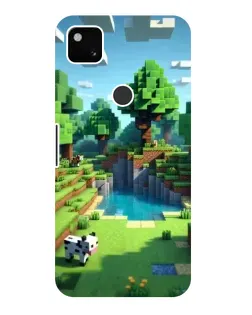 Чехол для Google Pixel 4a с картинкой «Minecraft летний день»