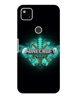 Чехол для Google Pixel 4a с картинкой «Minecraft Diamond лого»