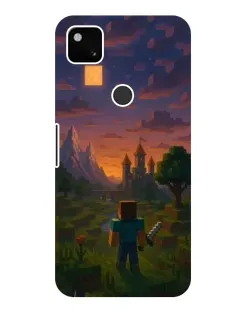 Чехол для Google Pixel 4a с картинкой «Стив у башни»