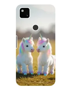 Чехол для Google Pixel 4a с картинкой «Пара единорогов»