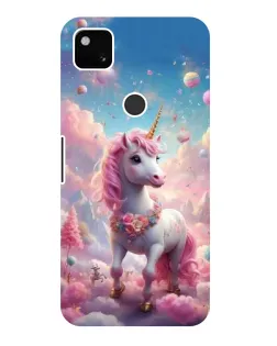 Чехол для Google Pixel 4a с картинкой «Единорог среди облаков»