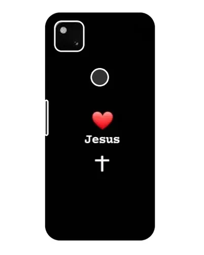 Чехол для Google Pixel 4a с картинкой «Сердце - Jesus»
