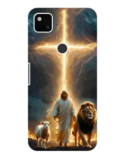 Чехол для Google Pixel 4a с картинкой «Лев Иуды и Свет»