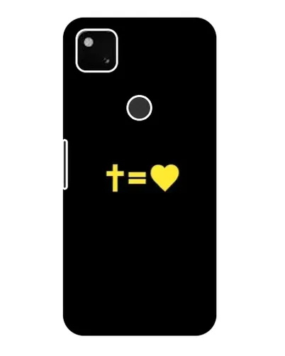 Чехол для Google Pixel 4a с картинкой «Сердце и Крест»
