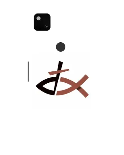 Чехол для Google Pixel 4a с картинкой «Рыба и крест»