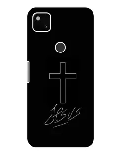 Чохол для Google Pixel 4a з картинкою «Графічний хрест Jesus»