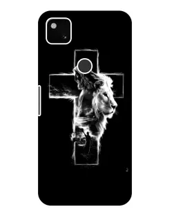 Чохол для Google Pixel 4a з картинкою «Сяючий хрест Jesus»