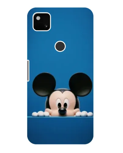 Чехол для Google Pixel 4a с картинкой «Микки выглядывает»