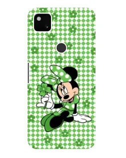 Чехол для Google Pixel 4a с картинкой «Mickey в клетку»