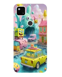 Чехол для Google Pixel 4a с картинкой «Монстр-трак приключения»
