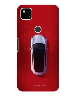 Чехол для Google Pixel 4a с картинкой «Tesla Top View»