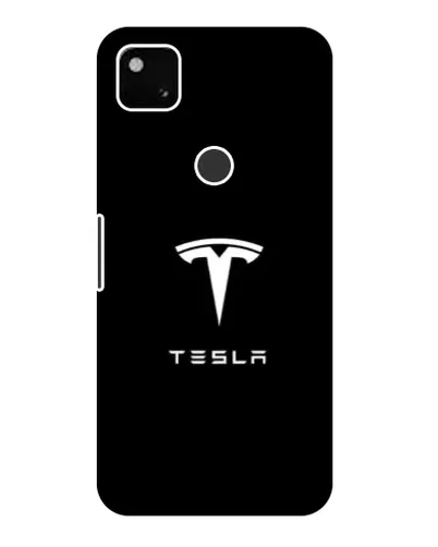 Чехол для Google Pixel 4a с картинкой «Tesla White Logo»