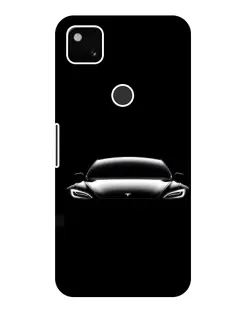 Чехол для Google Pixel 4a с картинкой «Фары Tesla Night»