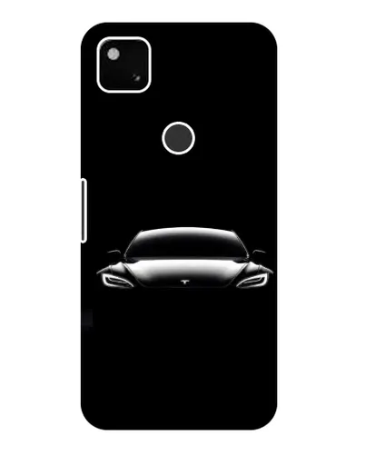 Чехол для Google Pixel 4a с картинкой «Фары Tesla Night»