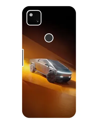 Чехол для Google Pixel 4a с картинкой «Cybertruck в пустыне»