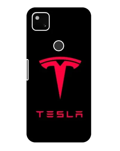 Чехол для Google Pixel 4a с картинкой «Tesla Red Logo»