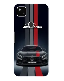 Чехол для Google Pixel 4a с картинкой «Mercedes — белый карбон»