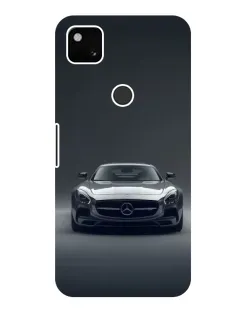 Чехол для Google Pixel 4a с картинкой «Mercedes на черном»
