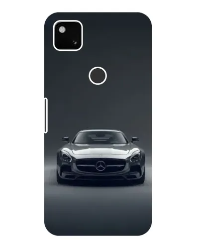 Чехол для Google Pixel 4a с картинкой «Mercedes на черном»