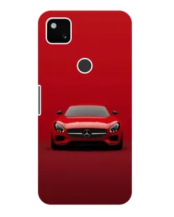 Чехол для Google Pixel 4a с картинкой «Красный Mercedes AMG»