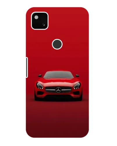 Чехол для Google Pixel 4a с картинкой «Красный Mercedes AMG»