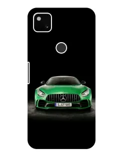Чехол для Google Pixel 4a с картинкой «Mercedes — неоновый лого»